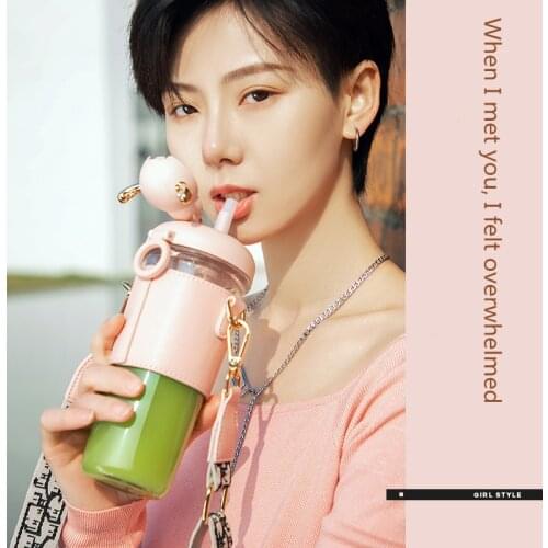 Saylee Saylee Saylee Tritan Plastic Cup Fashion Womens Cup Portable Outdoor Student Water Cup Straw Cup