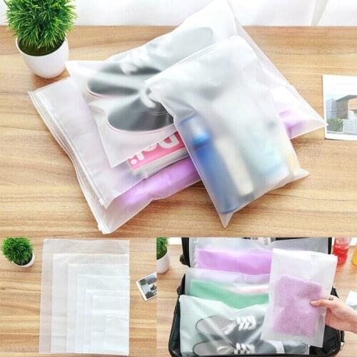 Portable Travel Make Up Storage Waterproof Shoes Bag Organizer Pouch Plastic Packing Bag for Cloth Bag Zip Lock Storage