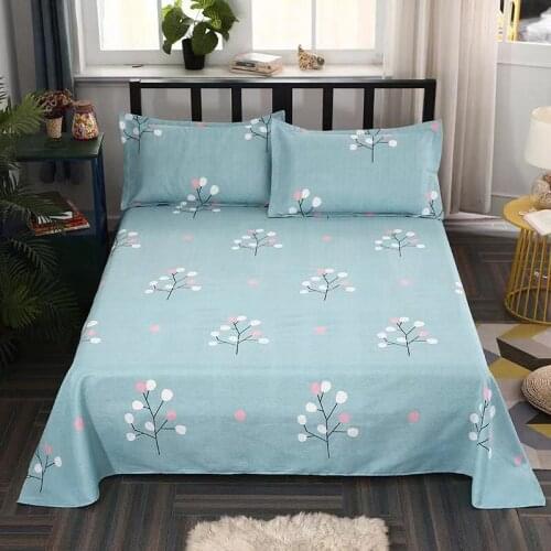 Bed Sheet + Pillow Three-piece Case Decor Brand Cotton Bed Sheets Na Home Textile Para Bed Sheet Flower Pattern Protector Bed C