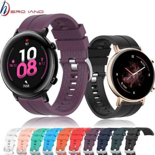 20mm New belt Silicone Watchband strap For HUAWEI WATCH GT 2 42mm Bracelet wristBand strap for Huami Amazfit BIP youth lite