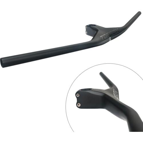 Toseek Mtb Bicycle Full Carbon Fibre Handlebar Mountain Bike Integrated Horizontal Handle Bar Swallow-Shaped