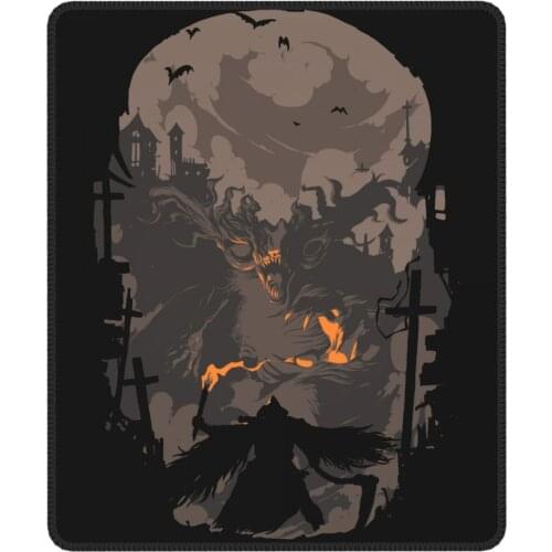 Blood Encounter Amazing Mouse Pad Bloodborne Dark Souls with Locking Edge Desk Mat Pads Natural Rubber Office Home Deco Mat
