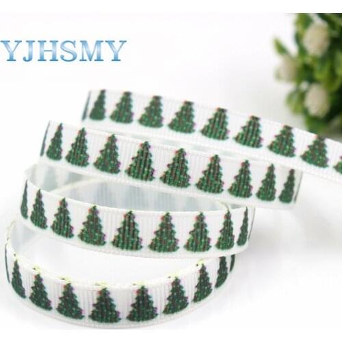 YJHSMY G-18728-669,10 yards,10 mm tree Printed grosgrain ribbon,DIY handmade,Wedding decoration materials,Valentines Day