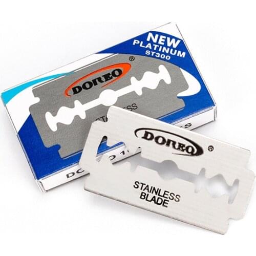 10/100Pcs Double Side Blades Safety Sharpy Mens Razor Shaving Blades Stainless Steel Classical Manual Hairdressing Haircut Tool