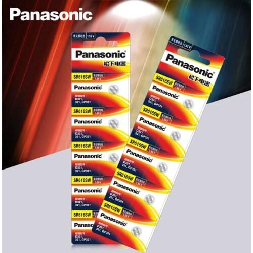 10PCS Panasonic Original SR616SW 321 Silver Oxide D321 321 GP321 1.55V Coin Battery 6.8MM*1.6MM Made in Japan