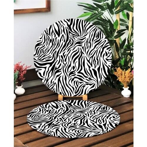 2'li Modern Digital Printed Zebra Pattern American Service Supla