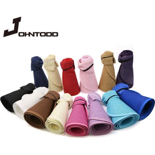 2020 summer outdoor womens folding wide along the beach sunhat girl vacation trip hat sun beach hat sunscreen 8 colors