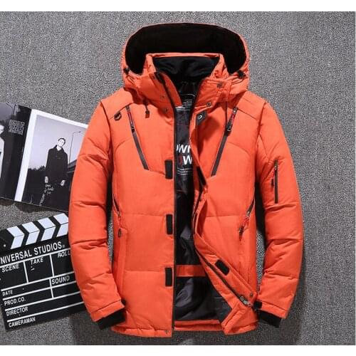 2021High Quality Down Jacket Male Winter Parkas Men White Duck Down Jacket Hooded Outdoor Thick Warm Padded Snow Coat 4XL