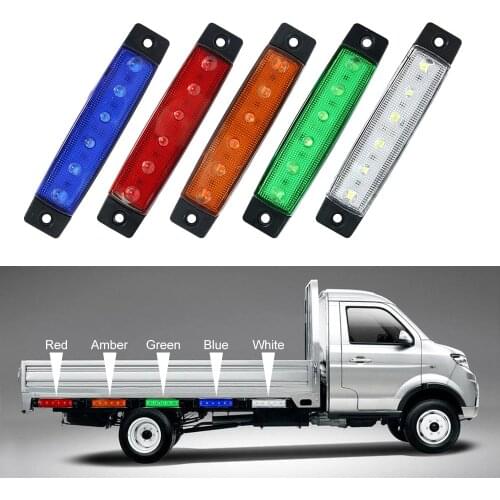 4Pcs 12V 24V LED Side Marker Indicator Light Turn Signal Lamp For Truck Lorry Trailer Tail Warning Brake Light