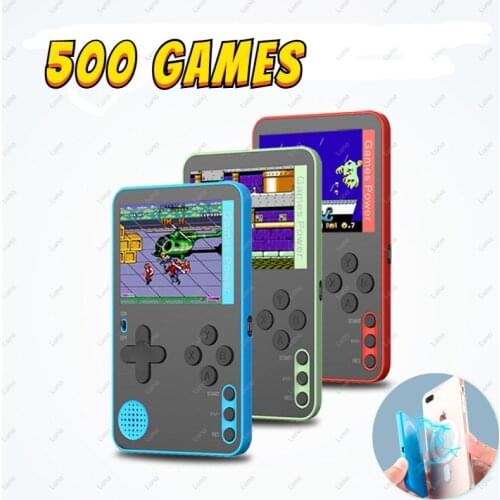 500 IN 1 Portable Handheld Game Console Built-in 500 Classic 8 Bit Games Retro Video Game Console 2.4 Inch Screen Children Gift