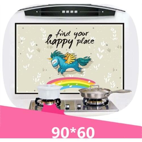 60*90cm Kitchen oil-proof wall stickers cooker high temperature waterproof tile cabinet range hood refurbished wallpaper