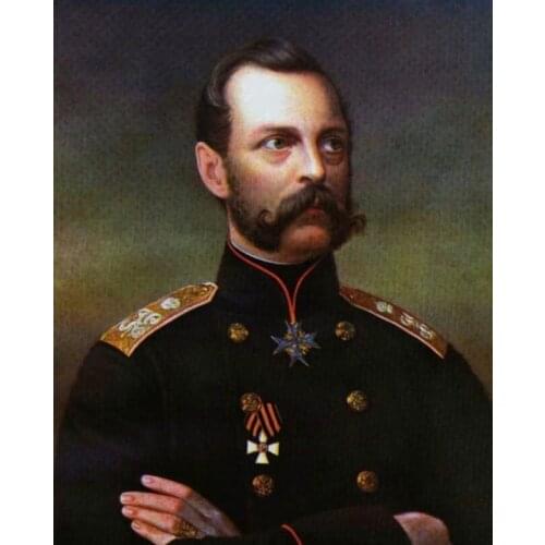 Alexander II Nikolaevich Tsar Emperor of Russia Portrait Decorative Poster Wall Canvas Sticker Home Decor