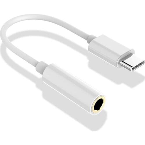 Type-C To 3.5mm AUX Headphone Adapter For Huawei Mate 20 P30 Pro Xiaomi Mi 8 9 SE, Headphone Audio Cable With Type-C To 3.5 Jack