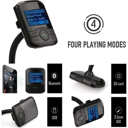 International Bluetooth FM Transmitter Car Mp3 player Radio Adapter Handsfree Bluetooth Receiver In-car Stereo Kit Car X4B2