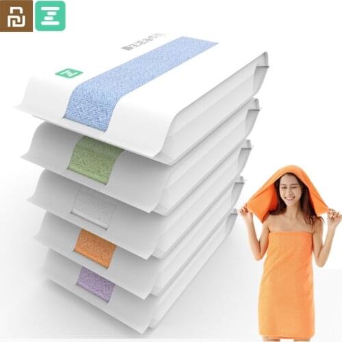 Youpin ZSH Bath Towel Facecloth Cotton Towel Young Beach 700mm *1400 mm Towel Washcloth Antibacterial Water Absorption Towels