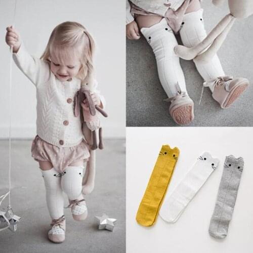 Baby Girls Stockings Cute Baby 0-3Yrs On Knee Long Hosiery Cartoon Rabbit Kids Meias Kids Calcetines Boys Ski-Stocking Girls Fit