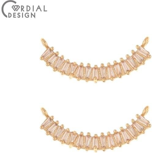 Cordial Design 30Pcs 10*28MM CZ Pendant/Necklaces Making/Jewelry Accessories/Hand Made/DIY Charms/Jewelry Findings & Components