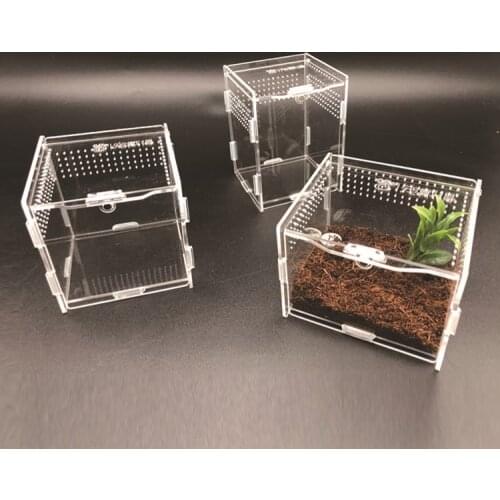Reptile Breeding Box Acrylic Transparent Spider Lizard Scorpion Entis Acrylic Assembled Insect Breathable Terrarium