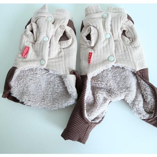 Boy Dog Clothes Jumpsuit Girl Dog Clothing Dress Winter Couple Pet Outfit Garment Puppy Costume Warm Dog Apparel Coat Pants