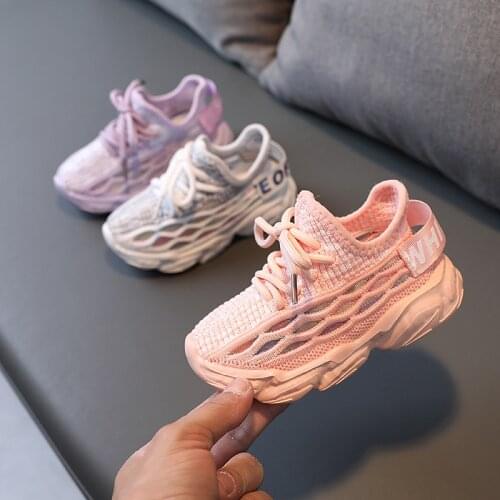 Summer Boys Toddler Shoes Childrens Boys And Girls Flying Woven Fabric Light Shoes Casual Sports Shoes Sneakers Non-slip