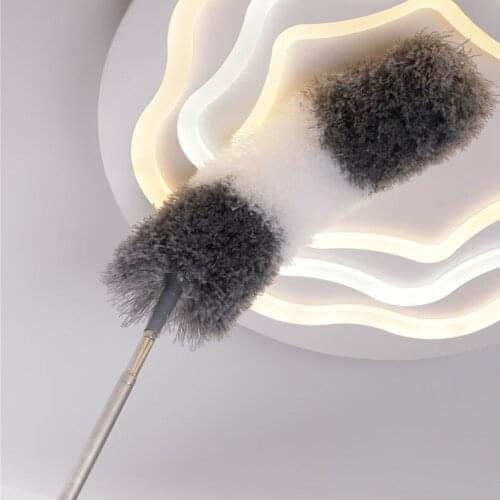 Soft Microfiber Dusting Brush Long Handle Adjustable Furniture Stretch Feather Duster Anti-static Home Kitchen Cleaning Supplies
