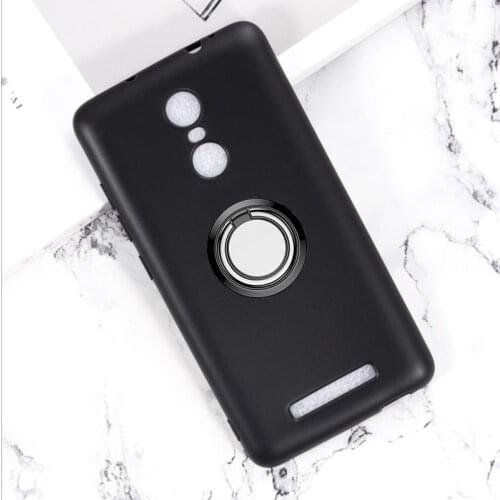 For Xiaomi Redmi Note 3 Pro Back Ring Holder Bracket Phone Case Cover Phone TPU Soft Silicone Cases for 2015116 2015161 5.5