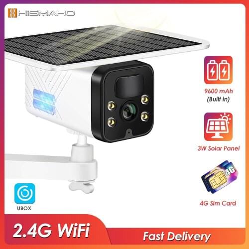 Outdoor IP Camera WiFi Solar CCTV Camera 4G Sim Card Security Camera Video Surveillance Camera Battery Street Camera Night View