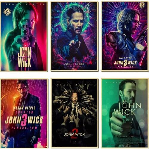 John Wick poster /movie poster /vintage poster/ decorative painting/home cafe bar kraft paper poste/r kraft poster/Wall Sticker