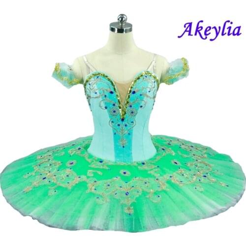 Mint Green Professional Ballet Tutu Skirt Pale Green Nutcracker Classical Ballet Tutus Dress Dance Ballerina Costumes For Female