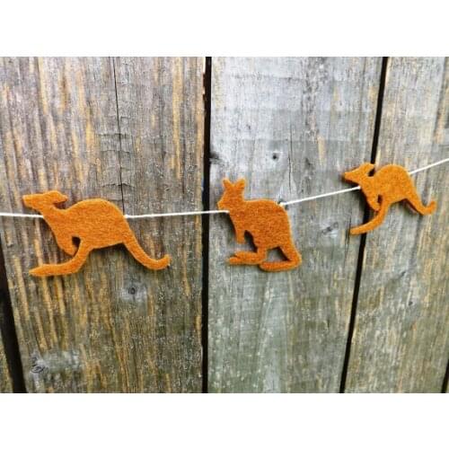 Jumping Kangaroo nursery felt Garlands baby shower buntings Christening RUSTIC wedding birthday Church decor baptism banners