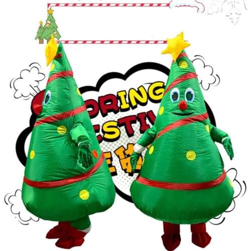 Christmas Cartoon Doll Costume Inflatable Santa Claus Dress Up Props Funny Inflatable Christmas Tree Clothes
