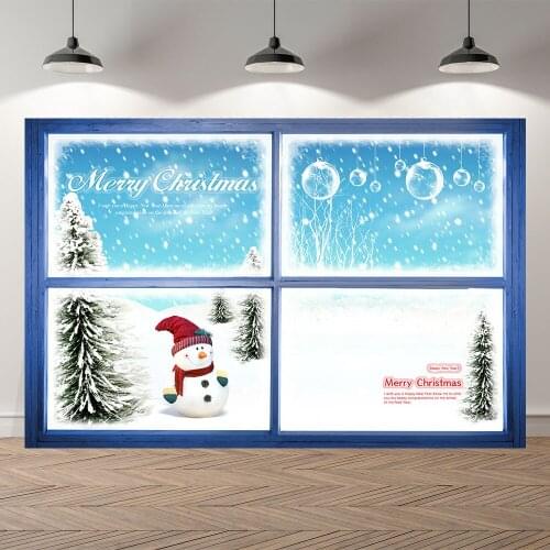 Seekpro Photography Background Merry Christmas Happy New Year Party Cartoon Snow Santa Claus Backdrop Photo Photocall