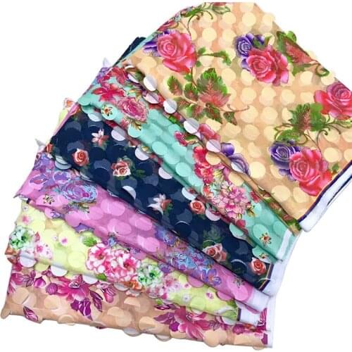 Shidao African Tulle Chiffon Flower Lace Fabric Nigeria Lace Fabric 2019 French Lace Fabric Free Shipping For Woman Clothes