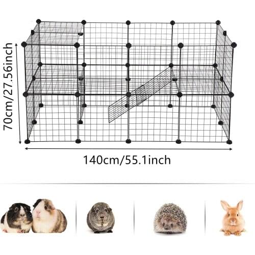 Small Animal Cage Foldable Pet Dogs Playpen Crate Fence Puppy Kennel House Exercise Training Cage Puppy Kitten Space Dog Supplie