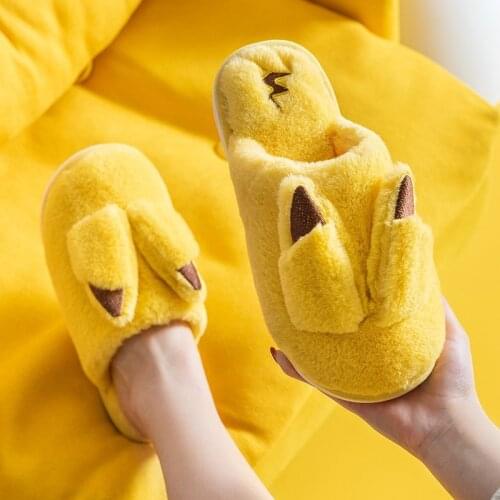 Women Plush Slippers Winter Warm 3D Cute Caroon Rabbit Soft Sole Shoes Men Couples Home Indoor Bedroom Ladies Slip On Fur Slides