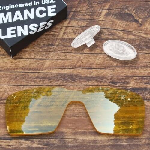 ToughAsNails Resist Seawater Corrosion Clear Yellow Replacement Lens and Clear Nose Pads for Oakley Probation