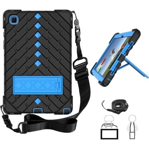 Shockproof Rhombus Robot PC + Silicone Protective Case with Holder & Shoulder Strap For Samsung Galaxy Tab A7 10.4 (2020)