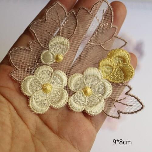 Fairy embriodery flwoer lace patches for clothing DIY sew on Embroidered parches bordados para ropa