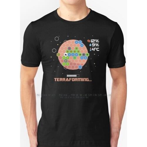 Loading Mars... T Shirt 100% Pure Cotton Games Boardgame Catan Carcassonne Terraforming Blood Rage Hereweplay Fun Astronomy