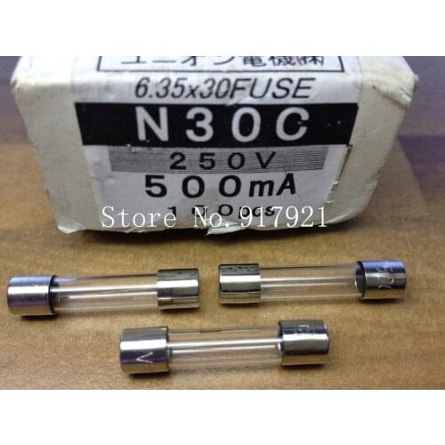[ZOB] Japans N30C 500MA 250V FUSE import insurance tube fuse 6X30 UEC --200pcs/lot