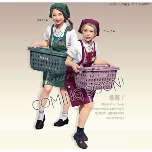 1/20 Resin Figures Girls Student Double head Colorless And Assembled A-015
