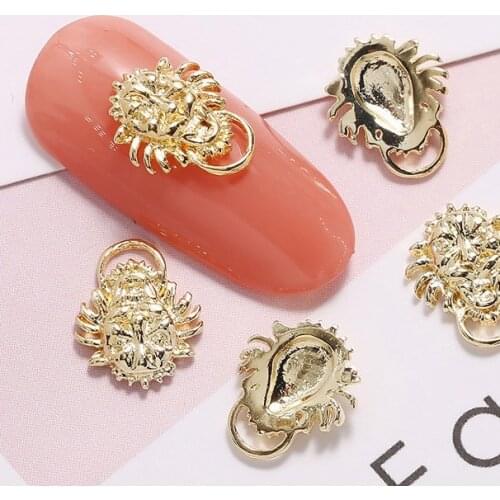 10pcs 3D Alloy Luxury Nail Art Zircon Metal Rhinestones DIY Nails Accessories Professional Supplies Decorations Charms Y47-33