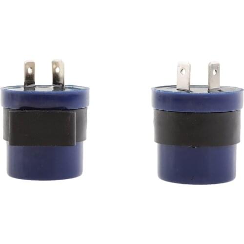 2Pcs Motor Motorbike Blinker Electronic Flasher Relay Flash Beeper 6-12V 2 Pin