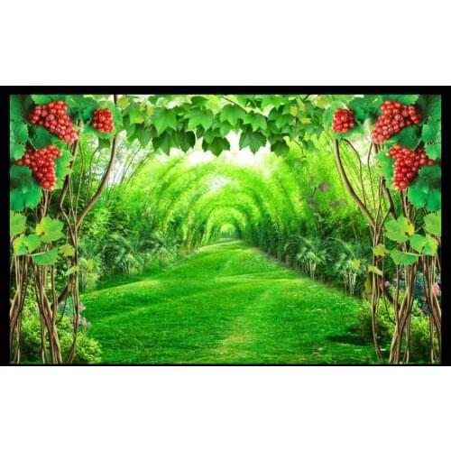 Custom 3D Wallpaper Mural Liuhua Road Photo Wall Papers For Home Decor 3D TV Backdrop Wall Murals Painting expand space Murals