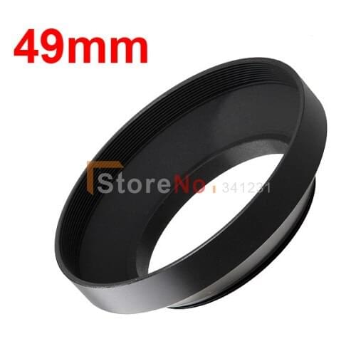 49mm metal wide angle screw in mount lens hood for 49mm lens filter Free Shipping