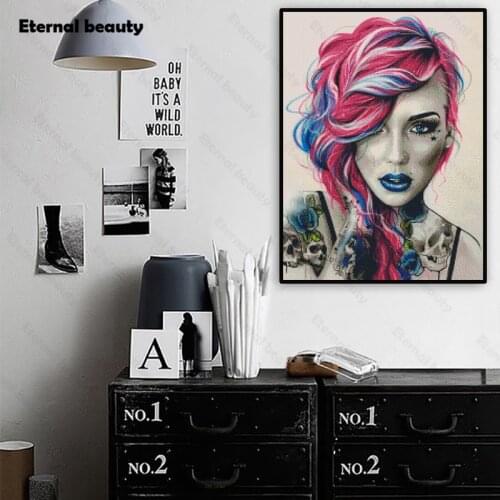 Girl Portrait 5D Diamond Painting 5D Diy Diamond Embroidery Diamond Mosaic Cross Stitch Kits Rhinestone Home Wall Art Decoration