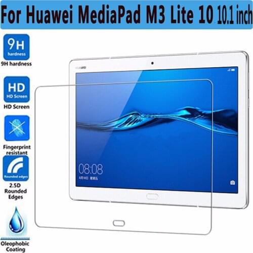 Tempered Glass for Huawei Mediapad M3 Lite 10 BAH-W09 AL00 10.1 inch Tablet Screen Protector for Huawei M3 Lite 10 9H Glass Film