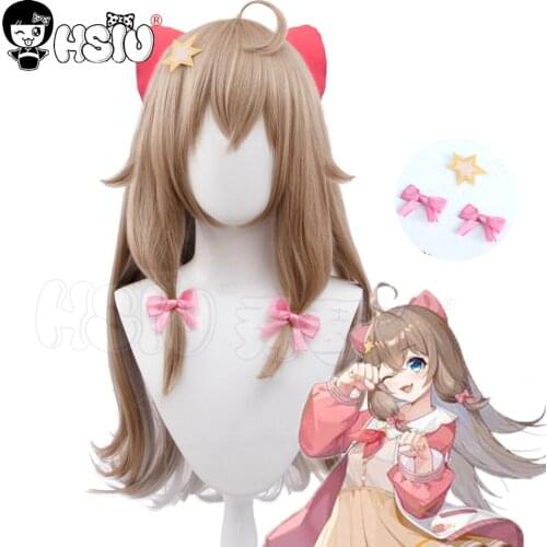 A-SOUL Diana cosplay Wig「HSIU 」Fiber synthetic wig Light linen gradient long hair+free Brand Wig Cap