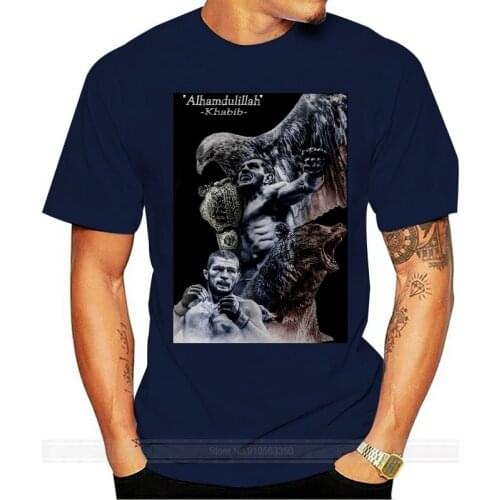 Alhamdulillah Khabib Nurmagomedov Eagle Men T-Shirt SMLXl2Xl S-3Xl fashion t-shirt men cotton brand teeshirt