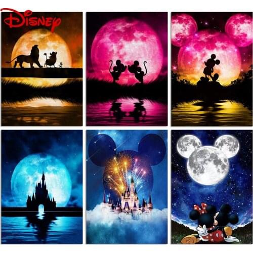 Disney Diamond Embroidery Princess Moon 5D Diamond Painting Embroidery Mickey Minnie Cross Stitch Mosaic Home Decoration